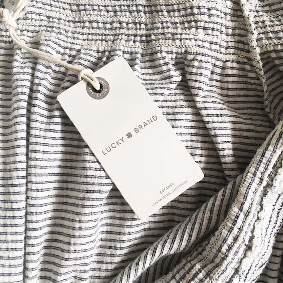 Lucky brand striped off the shoulder tie top - Picture 5 of 5